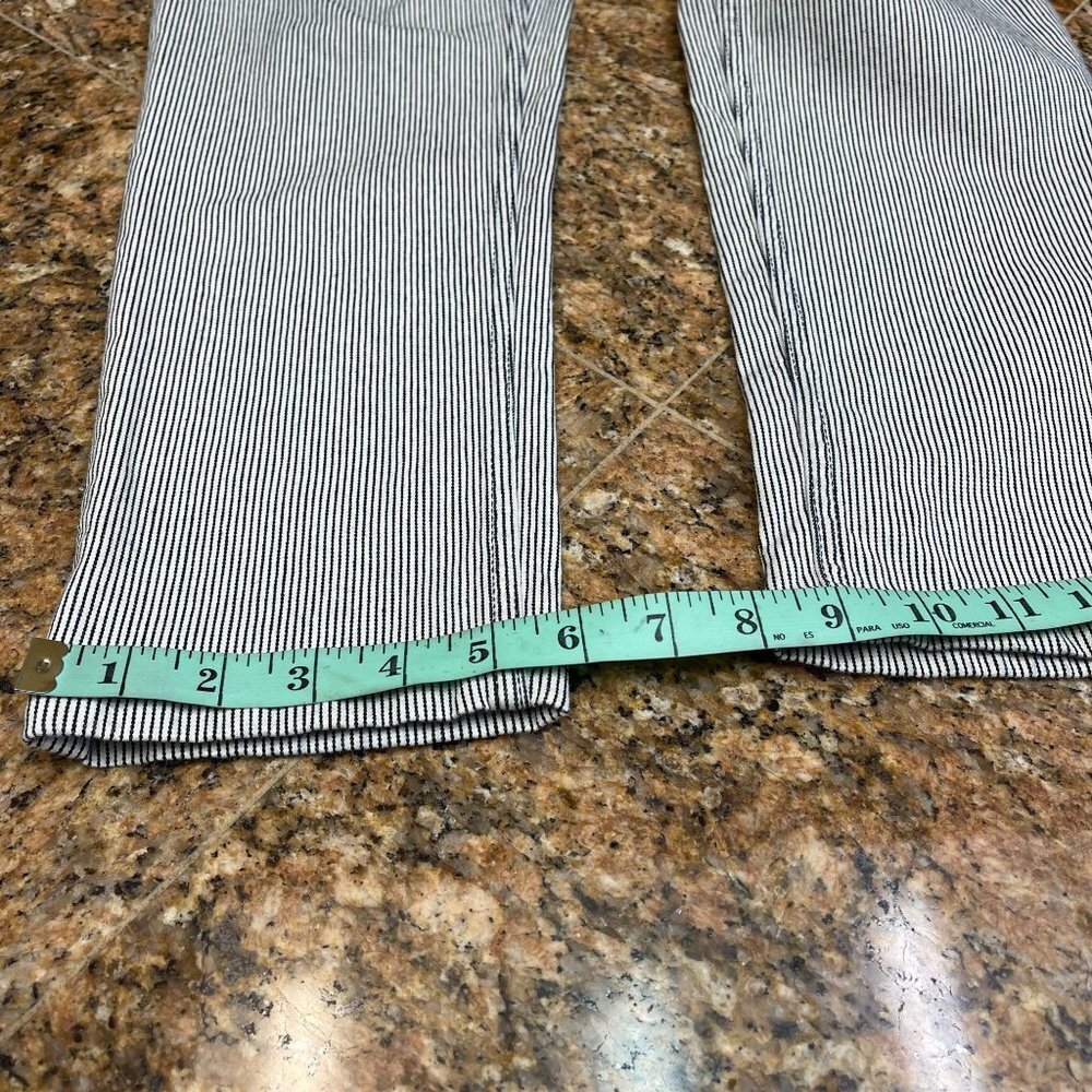 Calvin Klein Jeans Women Striped Black White Pants Skinny Ankle 5 Pockets Sz 31 - Picture 10 of 14
